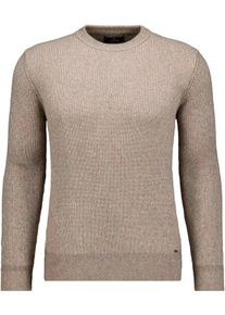Rundhalspullover Ragman, Herren, Gr. 58, braun (camel), Strick, 95% Baumwolle 5% Kaschmir, ohne Ausschnitt, Pullover Rundhalspullover