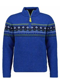 Rundhalspullover Ragman, Herren, Gr. 52, blau (mitternachtsblau, 077), Strick, 80% Wolle 20% Nylon, ohne Ausschnitt, Pullover Rundhalspullover