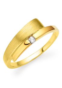 Fingerring Bruno Banani "Schmuck Geschenk Silber 925 Damenring" Gr. 59, gold (gelbgoldfarben, kristallwei&szlig;), Fingerringe, Damen, 59, Silber 925 (Sterlingsilber), 1,7mm, Fingerring, mit Zirkonia (synth.)