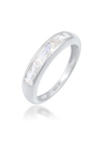 Silberring Elli "Ring Zirkonia Funkelnd Rechteck 925 Silber" Gr. 56, silber, Fingerringe, Damen, 56, Silber 925 (Sterlingsilber), Silberring