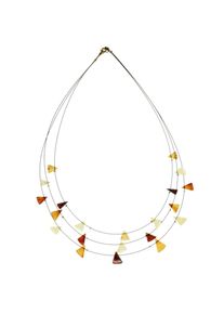 Collier OSTSEE-SCHMUCK "OSTSEE-SCHMUCK Collier Nalia Collier Nalia", braun (wei&szlig;, neutral), Halsketten, Damen, 42cm, Bernstein, L: 42, Collier