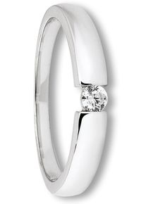 Goldring ONE ELEMENT "Zirkonia Ring aus 333 Wei&szlig;gold" Gr. 54, silber, Fingerringe, Damen, 54,mit Zirkonia, Wei&szlig;gold 333, Goldring