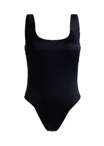 Badeanzug Roxy "Rib Roxy Love The Spinner", Damen, Gr. XL, grau (anthrazit), Obermaterial: 91% Nylon, 9% Elasthan;, Badeanz&uuml;ge Badeanzug