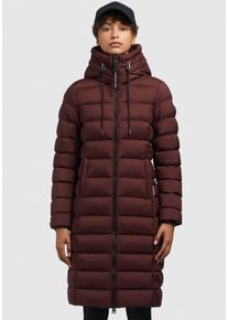Steppmantel Khujo "AETHE", Damen, Gr. XL (42), rot (raisin wine), Steppware, Obermaterial: 100% Polyester. Futter: 100% Polyester. Wattierung: 100% Polyester, unifarben, knielang, M&auml;ntel Steppmantel