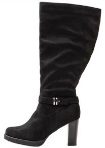 Weitschaftstiefel sheego, Damen, Gr. 42, XL-Schaft, schwarz, Lederimitat, Polyester, Schuhe Weitschaftstiefel