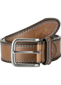 Synthetikg&uuml;rtel Jan Vanderstorm "G&uuml;rtel WALRAM", Herren, Gr. 105, braun, Obermaterial: 60% Polyurethan PU. 40% Rindsleder Leather cow., unifarben, G&uuml;rtel Synthetikg&uuml;rtel