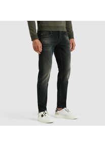 PME-Legend Tapered-fit-Jeans PME LEGEND "Jeans Carior PTR450", Damen, Gr. 32, L&auml;nge 32, blau (comfort denim schwarz), Denim/Jeans, Obermaterial: 95% Baumwolle, 4% Polyester, 1% Elasthan, unifarben, regular fit kn&ouml;chellang, Jeans Tapered-fit-Jeans, im Five-Pocket Style