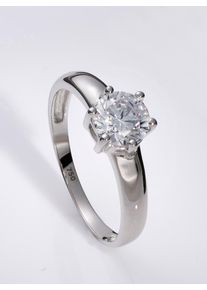 Fingerring Lady Gr. 17, silber (wei&szlig;gold 585), Fingerringe, Damen, 17, Gold Metall, Gold, Metall, Fingerring