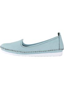 Slipper Andrea Conti, Damen, Gr. 43, blau (hellblau), Glattleder, Leder, Schuhe Slipper