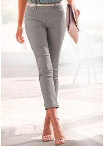 7/8-Jeggings Lascana, Damen, Gr. 36, N-Gr, grau, Denim/Jeans, Obermaterial: 67% Baumwolle, 29% Polyester, 4% Elasthan, unifarben, figurbetont 7/8-L&auml;nge, Hosen 7/8-Jeggings, in Skinny-Form, Stretch-Denim, Basic, Topseller