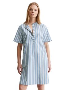 Marc O'Polo Hemdblusenkleid MARC O'POLO DENIM, Damen, Gr. M, N-Gr, blau (medium blau), Web, Obermaterial: 100% Baumwolle, gestreift, A-Linie, Kleider Hemdblusenkleid, gestreift, A-Shape