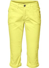 3/4-Hose Heine, Damen, Gr. 46, Normalgr&ouml;&szlig;en, gelb (hellgelb), 98% Baumwolle, 2% Elasthan, unifarben, knielang, Hosen 3/4-Hose