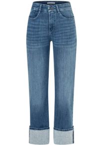 Regular-fit-Jeans MAC "LAURA", Damen, Gr. 46, N-Gr, petrolblau basic wash, Denim/Jeans, Obermaterial: 88% Baumwolle, 10% Polyester, 2% Elasthan, regular fit kn&ouml;chelfrei, Jeans Regular-fit-Jeans, im Five-Pocket Style