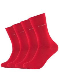 Socken Camano "ca-soft", Damen, Gr. 39-42, rot, Baumwollmischung, unifarben, normal, Socken Socken, mit verst&auml;rktem Fersen- und Zehenbereich, Topseller