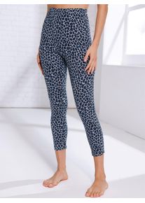 Leggings, Damen, Gr. 40, Normalgr&ouml;&szlig;en, royalblau, bedruckt, 95% Baumwolle, 5% Elasthan, gemustert, mehrfarbig, Hosen Leggings