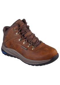 Trekkingschuh Skechers "MEROE-PIKEMAN", Herren, Gr. 43, braun, Leder, Lederimitat, Schuhe Trekkingschuh, Trekking-Boots, Sneaker mit Fersenkissen