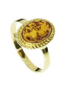 Fingerring OSTSEE-SCHMUCK "- Julie - Gold 333/000 - Bernstein" Gr. 62, gold (gold 333, goldfarben, gelb), Fingerringe, Damen, 62, Fingerring