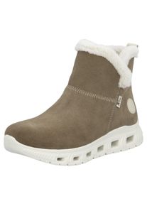 Winterboots RIEKER SPORT, Damen, Gr. 40, beige, Textil, Veloursleder, Schuhe Winterboots, mit wasserabweisender riekerTEX-Membran