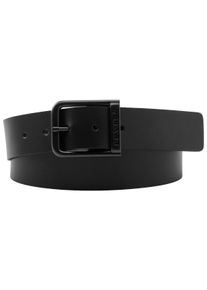 Levi's Lederg&uuml;rtel LEVI'S "ALDERPOINT METAL G&Uuml;RTEL", Damen, Gr. 105, schwarz (regularschwarz), Rindsleder, unifarben, G&uuml;rtel Lederg&uuml;rtel, ADLERPOINT METAL BELT