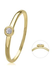 Diamantring ONE ELEMENT "0,03 ct Diamant Brillant Ring aus 585 Gelbgold" Gr. 50, gold, Fingerringe, Damen, 50,mit Brillant, Gelbgold 585, Diamantring