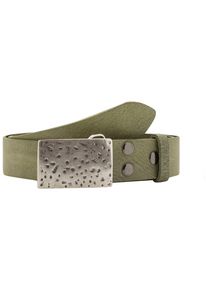 Lederg&uuml;rtel RETTUNGSRING G&Uuml;RTEL, Damen, Gr. 85, gr&uuml;n, Leder, unifarben, G&uuml;rtel Lederg&uuml;rtel, mit austauschbarer Schlie&szlig;e &raquo;Wolke Silber&laquo;