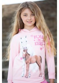 Kapuzensweatshirt Miss Melody, M&auml;dchen, Gr. 152, rosa (almond blossom), Sweatware, Obermaterial: 95% Baumwolle, 5% Elasthan, bedruckt, h&uuml;ftbedeckend, Rundhals, Sweatshirts Kapuzensweatshirt