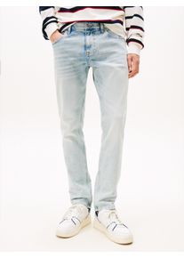 Slim-fit-Jeans Tommy Jeans "Scanton Slim", Herren, Gr. 32, L&auml;nge 32, blau (denim ultra light), Denim/Jeans, Obermaterial: 99% Baumwolle, 1% Elasthan, regular fit lang, Jeans Slim-fit-Jeans, Slim?Fit?Jeans mit mittlerer Leibh&ouml;he, 5?Pocket?Design
