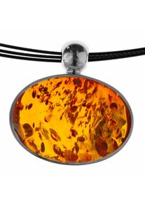 Collier OSTSEE-SCHMUCK "- Classic 18 x 13 mm - Silber 925/000 - Bernstein" Gr. 45, silber (silber 925, silberfarben, wei&szlig;), Schmuck_Sets, Damen, 45, Silber 925 (Sterlingsilber), Collier