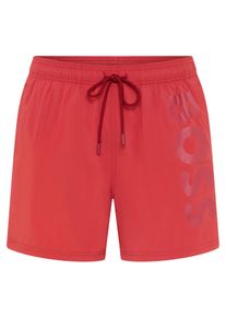 Badeshorts BOSS "Octopus", Herren, Gr. S, N-Gr, dunkelrot 609, Web, Obermaterial: 100% Polyamid, Badehosen Badeshorts, Mit BOSS Logoschriftzug, elastischer Taillenbund mit Kordel