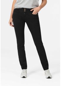 Slim-fit-Jeans Timezone "Slim EnyaTZ", Damen, Gr. 33, L&auml;nge 34, schwarz, 96% Baumwolle 3% Polyester 1% Elastan, normal, Jeans Slim-fit-Jeans