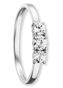Goldring ONE ELEMENT "Zirkonia Ring aus 333 Wei&szlig;gold" Gr. 56, silber, Fingerringe, Damen, 56,mit Zirkonia, Wei&szlig;gold 333, Goldring