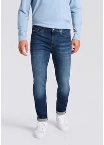 Straight-Jeans Tommy Jeans "Ryan Regular Slim Straight", Herren, Gr. 36, L&auml;nge 34, blau (denim schwarz), Denim/Jeans, Obermaterial: 92% Baumwolle, 6% Polyester, 2% Elasthan, straight fit, Jeans Straight-Jeans