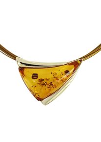 Collier OSTSEE-SCHMUCK "- Imke 40 - Silber 925/000, vergoldet - Bernstein" Gr. 45, gold (goldfarben, gelb), Halsketten, Damen, 45, Silber 925 (Sterlingsilber), Collier