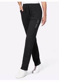 Schlupfhose, Damen, Gr. 46, Normalgr&ouml;&szlig;en, schwarz, 100% Baumwolle, unifarben, Hosen Schlupfhose