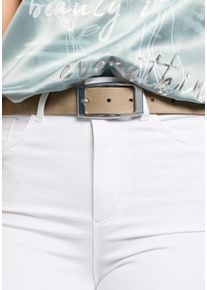 Lederg&uuml;rtel Laura Scott, Damen, Gr. 105, grau (taupe), Rindsleder, unifarben, G&uuml;rtel Lederg&uuml;rtel, f&uuml;r Damen im zeitlos edlem Design aus Velour-Leder - NEW