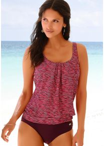 Oversize-Tankini Kangaroos, Damen, Gr. 46, N-Gr, pink (pink, bedruckt), Polyamid, Melange-Effekt, Bikini-Sets Oversize-Tankini, eingearbeitete Softcups, Unterbrustgummi rundum, bis Cup D geeignet