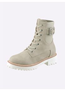 Stiefelette Heine, Damen, Gr. 39, grau, Synthetik, Schuhe Stiefelette