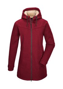 G.I.G.A. by Killtec Fleecejacke "GW 37 WMN KNTFLC PRK", Damen, Gr. 46, rot (dunkelrot), Oberseite: 100% Polyester;R&uuml;ckseite: 100% Polyester, G.I.G.A. DX BY KILLTEC, Jacken Fleecejacke, Strickfleeceparka mit Kapuze, Teddyfell, 2-Wege-Rei&szlig;verschluss