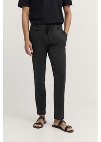 Chinohose Bugatti "Flexcity-Stretch", Herren, Gr. 35, L&auml;nge 34, schwarz (290, schwarz), 77% Polyester, 17% Viskose, 6% Elasthan, unifarben, slim fit, Hosen Chinohose, mit Kordelzug