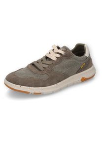 Sneaker Camel Active, Herren, Gr. 42, gr&uuml;n (khaki), Textil, Veloursleder, Schuhe Sneaker, Schn&uuml;rschuh, Freizeitschuh, Chunky Sneaker mit Jeansoptik