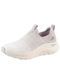 Slip-On Sneaker Skechers "ARCH FIT 2.0", Damen, Gr. 35, wei&szlig; (hellgrau, wei&szlig;), Textil, meliert, Schuhe Slip-On Sneaker, Slipper, Freizeitschuh mit Arch-Fit Funktion