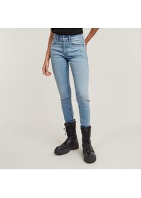 G-Star Raw Skinny-fit-Jeans G-STAR "3301", Damen, Gr. 31, L&auml;nge 32, blau (lt aged), Denim/Jeans, Obermaterial: 92% Baumwolle, 7% Elastomultiester, 1% Elasthan, skinny fit normal, Jeans Skinny-fit-Jeans, mit Stretch