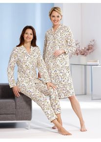 w&auml;schepur Nachthemd W&Auml;SCHEPUR "Nachthemd", Damen, Gr. 40/42, Normalgr&ouml;&szlig;en, blau (champagner, mittelblau, bedruckt), 100% Baumwolle, bedruckt, gebl&uuml;mt, gemustert, mehrfarbig, Kleider Nachthemd