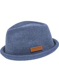 Trilby Chillouts "Tocoa Hat", Herren, Gr. S/M, blau (jeans), Feinstrick, Kunstfaser, unifarben, H&uuml;te Trilby, schnelltrocknend, langlebig, Formbest&auml;ndig