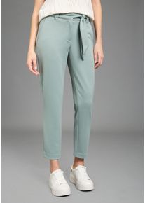 Paperbag-Hose Bruno Banani, Damen, Gr. 46, N-Gr, salbei, Milano Rib, Obermaterial: 76% Polyester, 20% Viskose, 4% Elasthan, unifarben, bequem kn&ouml;chelfrei, Hosen Paperbag-Hose, aus elastischem Milano Rib Material, bequeme Passform