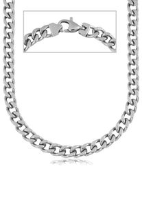 Edelstahlkette Firetti "Schmuck Geschenk Halskette Panzerkette" Gr. 50, silber (silberfarben), Halsketten, Herren, 50, Edelstahl, L: 45 50 55 60 B: 6mm, Edelstahlkette, B:6mm