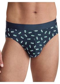 Slip Calida "Cotton Code Design", Herren, Gr. S (46/48), gr&uuml;n (pond gr&uuml;n), Single Jersey, Obermaterial: 94% Baumwolle, 6% Elasthan, k&ouml;rpernah, Unterhosen Slip, weicher Elastikbund, ohne Eingriff, gemustert