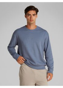 Sweatshirt "SWEATSHIRT", Herren, Gr. S (48), grau (grisaille), Sweatware, Obermaterial: 98% Baumwolle, 2% Polyester, Calvin Klein Underwear, Basic, Rundhals, B&uuml;ndchen, Sweatshirts Sweatshirt, mit Logo-Stickerei