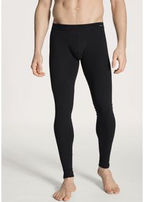 Lange Unterhose Calida "Cotton Code", Herren, Gr. S (46/48), schwarz, Single Jersey, Obermaterial: 95% Baumwolle, 5% Elasthan, unifarben, normal, Unterhosen Lange Unterhose, mit Komfortbund, elastisch, Single Jersey-Qualit&auml;t