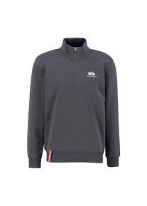Sweater Alpha Industries "Half Zip Sweatshirt SL", Herren, Gr. S, grau (vintage grau), Obermaterial: 80% Baumwolle, 20% Polyester, regular fit, Sweatshirts Sweater